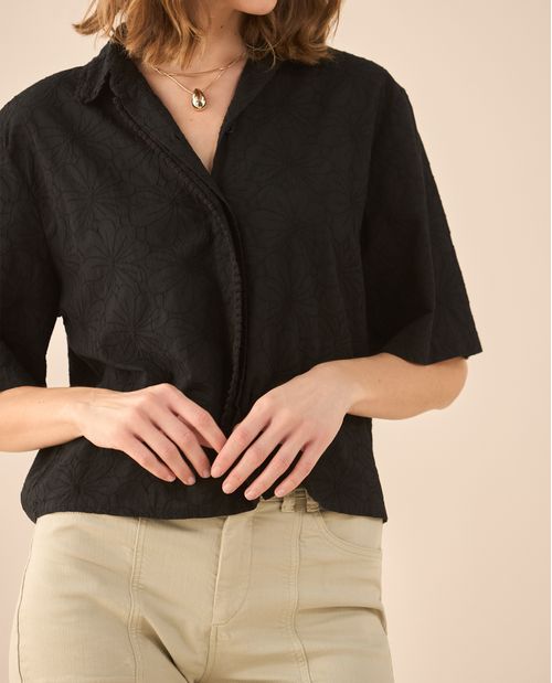 Camisa clásica con botones para mujer