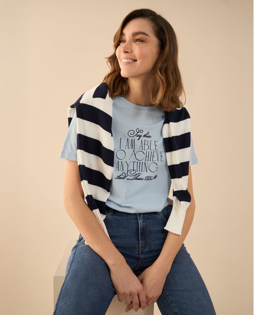 Camiseta básica manga corta para mujer