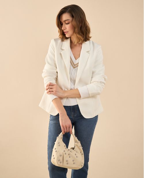 Chaqueta con cuello de solapa para mujer