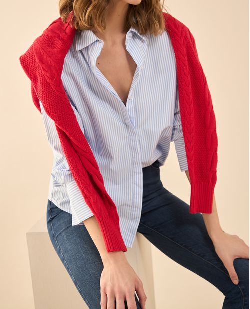 Camisa clásica manga larga para mujer