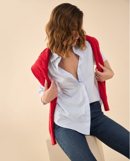 Camisa clásica manga larga para mujer