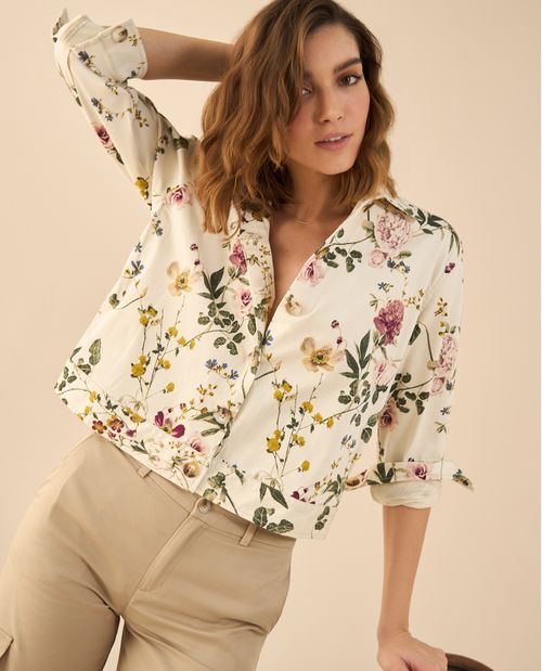 Chaqueta de flores para mujer