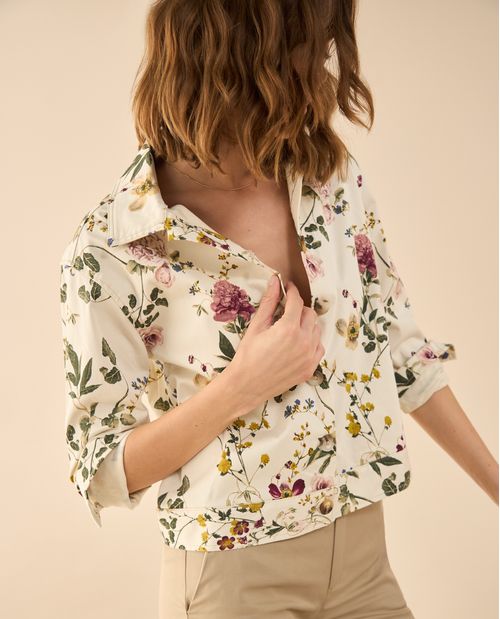 Chaqueta de flores para mujer