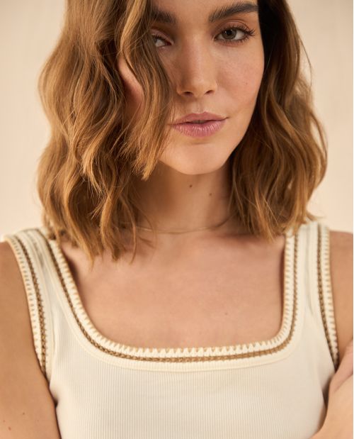 Camiseta de escote redondo para mujer