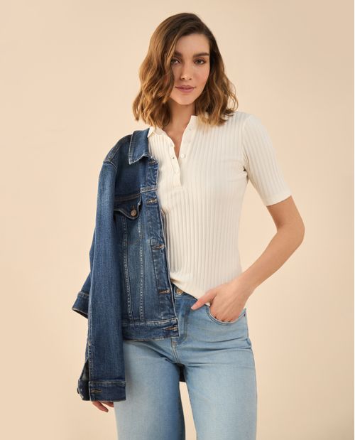 Camiseta tipo polo para mujer