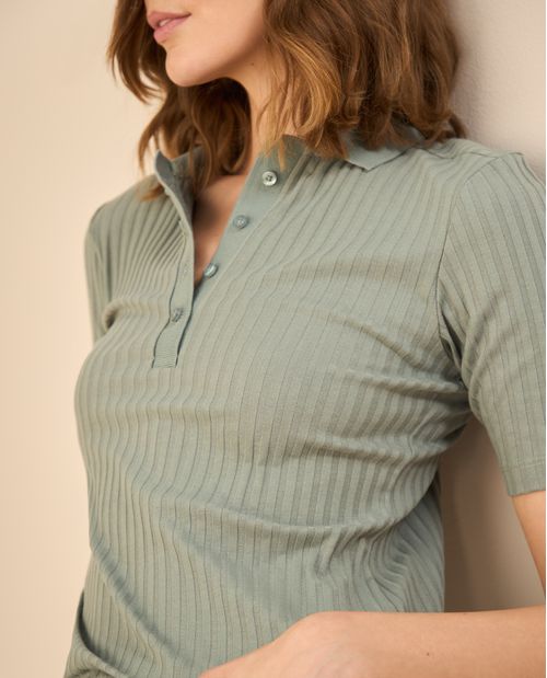 Camiseta tipo polo para mujer