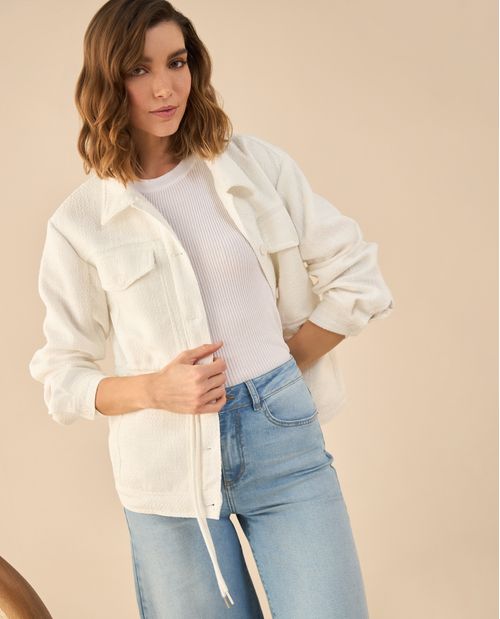 Chaqueta tejida para mujer