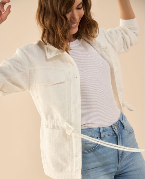 Chaqueta tejida para mujer