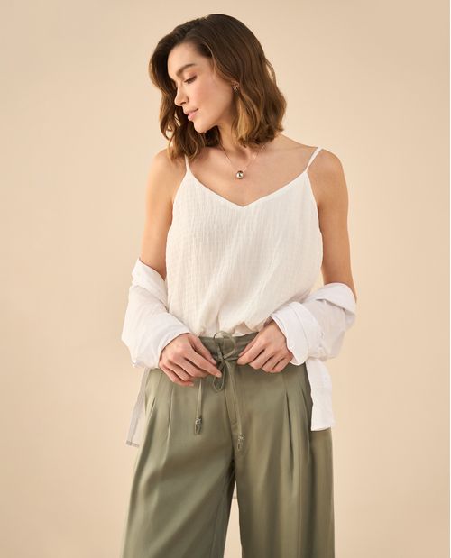 Camisa en silueta tipo A para mujer