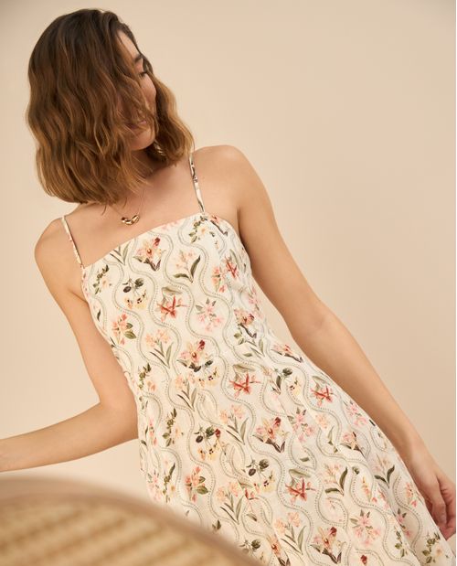 Vestido largo de flores para mujer