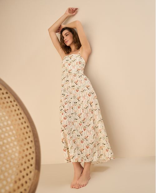 Vestido largo de flores para mujer