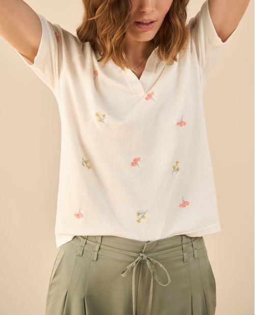 Camiseta tipo polo para mujer