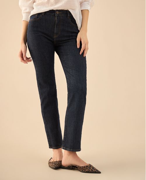 Jean Straight tono oscuro para mujer