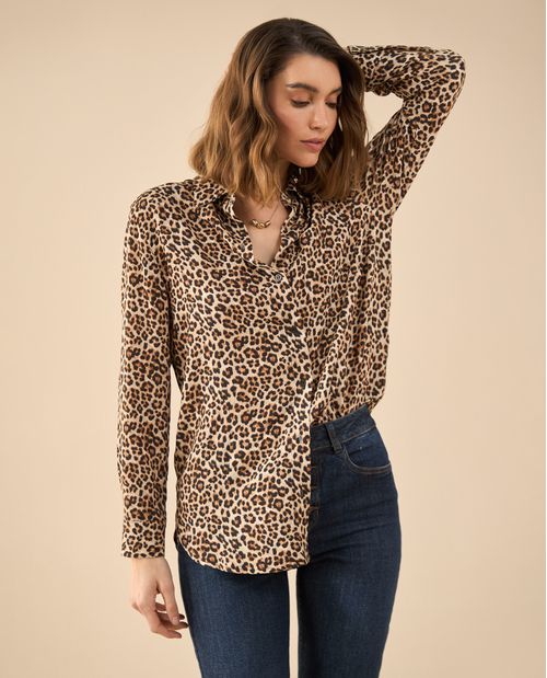 Camisa de animal print para mujer