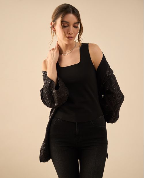 Camisa de silueta ajustada para mujer