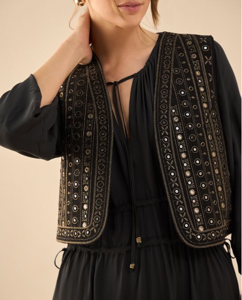Chaqueta tipo chaleco para mujer