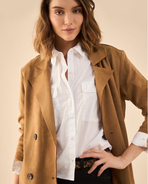 Camisa clásica manga larga para mujer