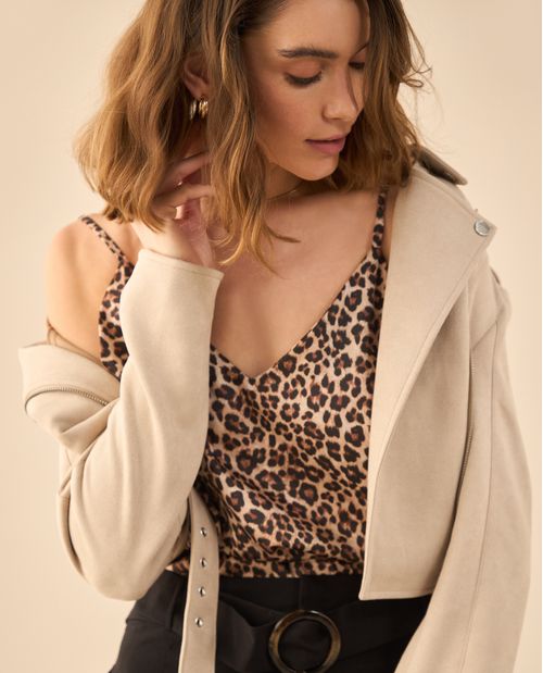 Camisa de animal print para mujer