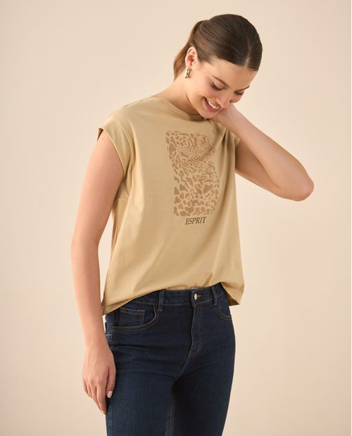 Camiseta de silueta tradicional para mujer