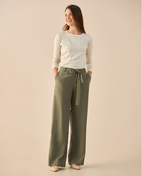 Pantalón con elástico posterior para mujer
