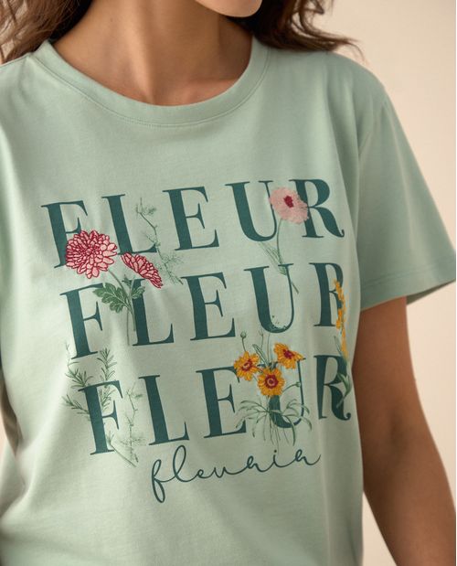 Camiseta básica manga corta para mujer