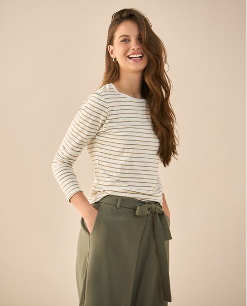 Camiseta a rayas para mujer