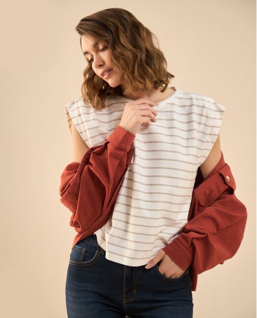 Camiseta a rayas para mujer
