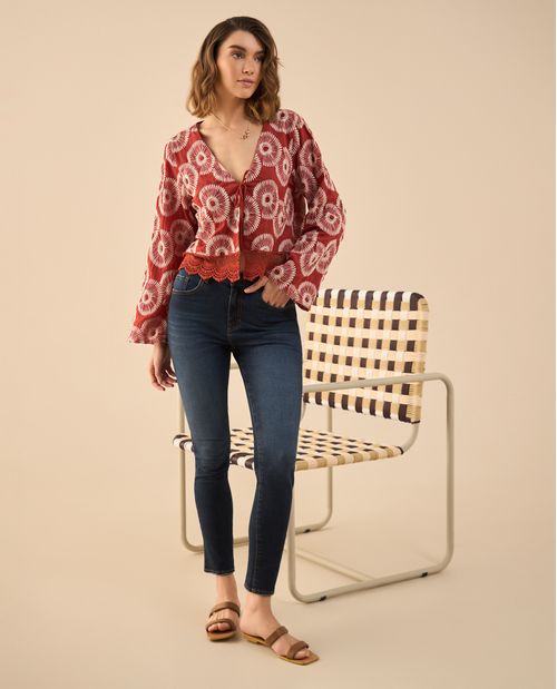 Jean Skinny tono oscuro para mujer
