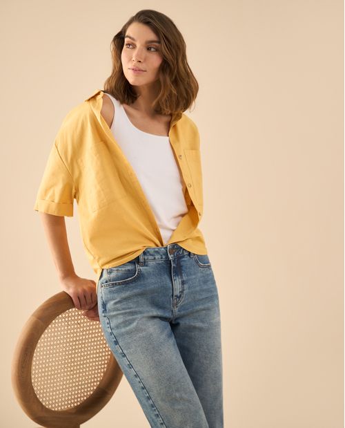 Camisa manga corta para mujer