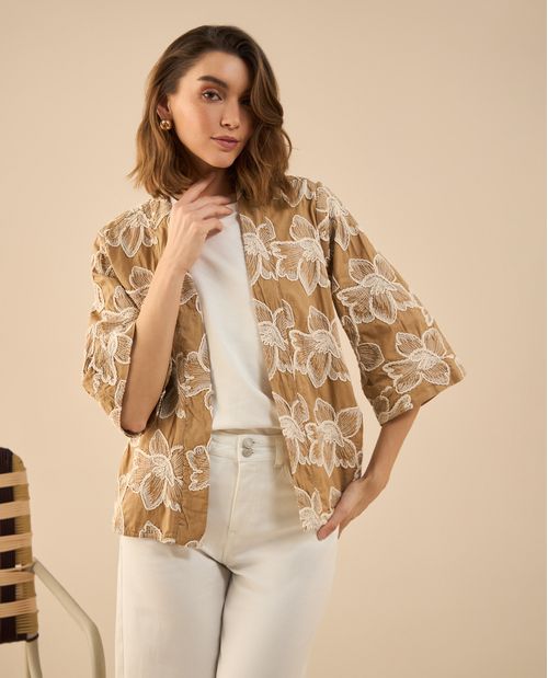 Chaqueta tipo kimono para mujer
