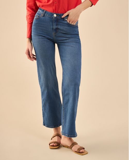 Jean Wide Leg tono oscuro para mujer