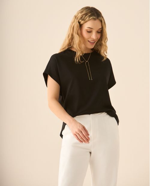 Camiseta básica manga corta para mujer