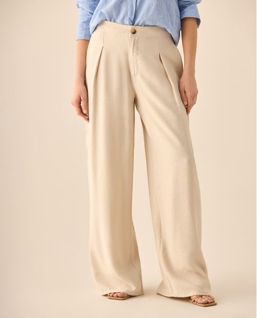 Pantalón clásico de silueta amplia para mujer