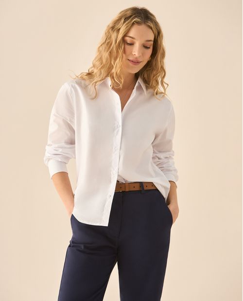 Camisa clásica manga larga para mujer