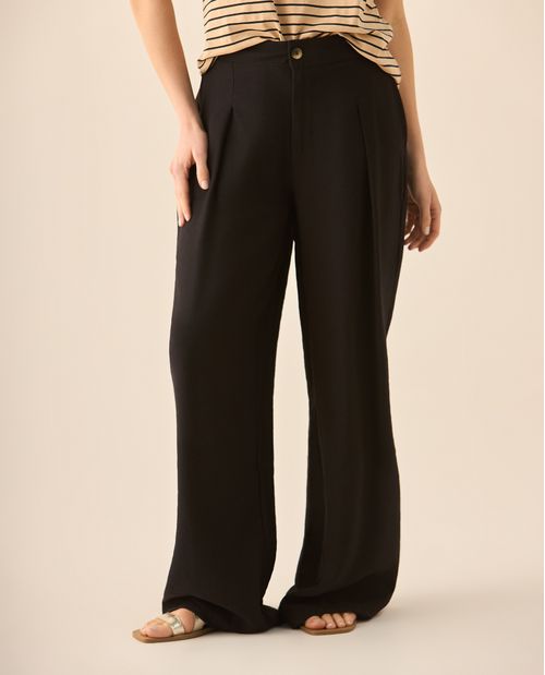 Pantalón clásico de silueta amplia para mujer