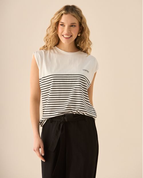 Camiseta con mini estampado para mujer