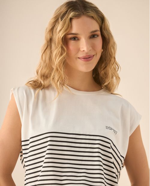 Camiseta con mini estampado para mujer