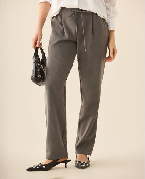 Pantalón de tela con elasticidad para mujer