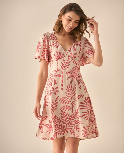 Vestido largo con estampado para mujer