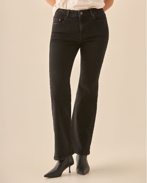 Jean Boot Cut en black denim para mujer