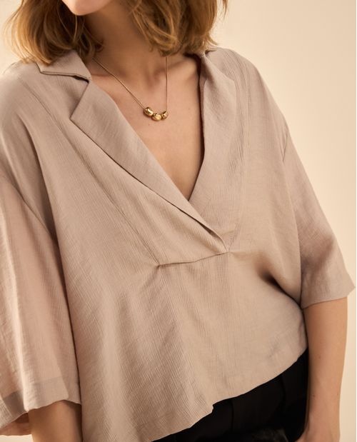 Camisa de diseño cerrado para mujer