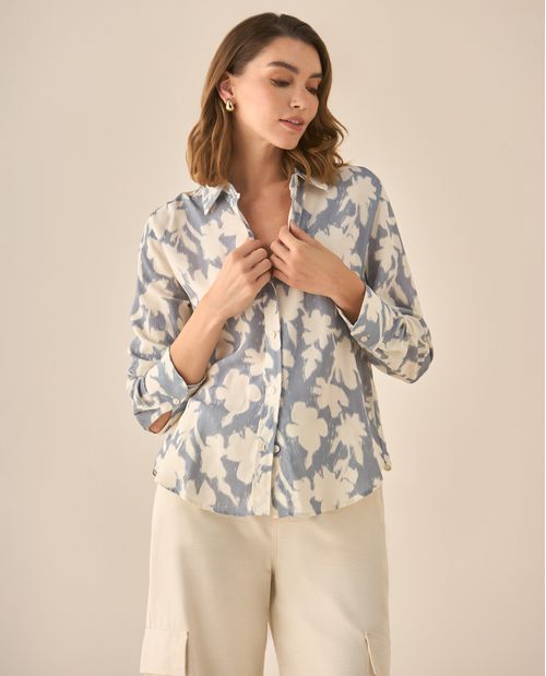 Camisa clásica manga larga para mujer