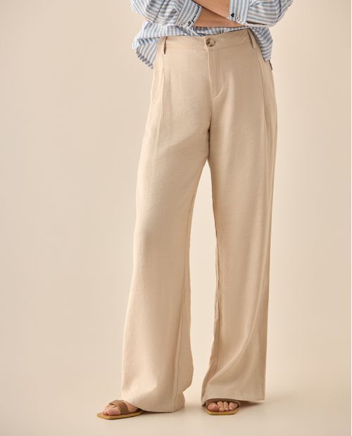 Pantalón bota recta amplia para mujer