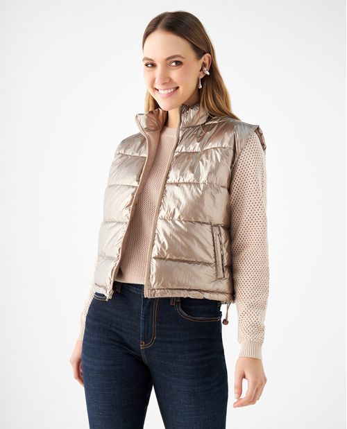 Chaleco abullonado para mujer