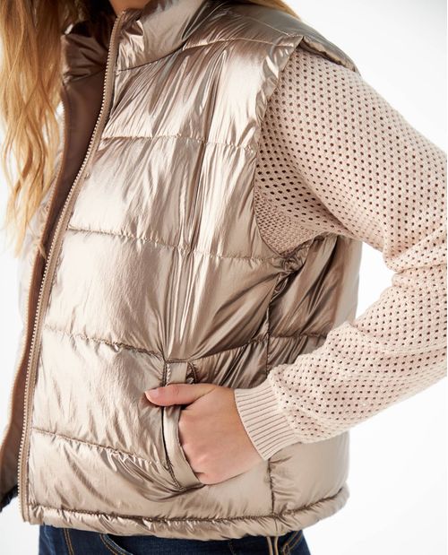 Chaleco abullonado para mujer