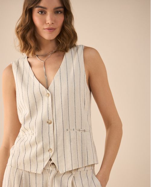 Camisa tipo chaleco para mujer