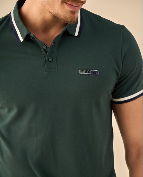 Polo con Ribetes Contrastantes