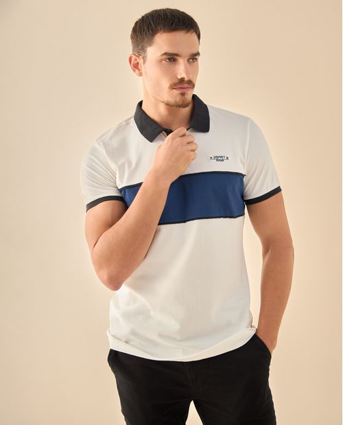Polo con Detalles Dorados
