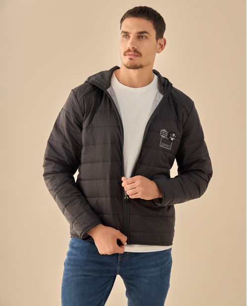 Chaqueta Puffer con Parche Heritage