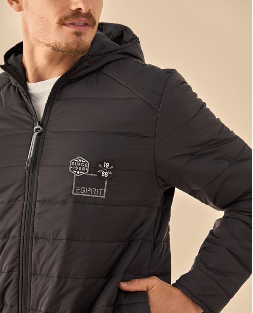 Chaqueta Puffer con Parche Heritage